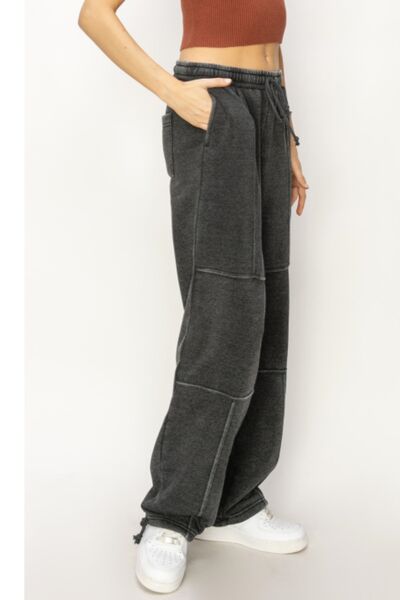 Stitched Design Drawstring Sweatpants