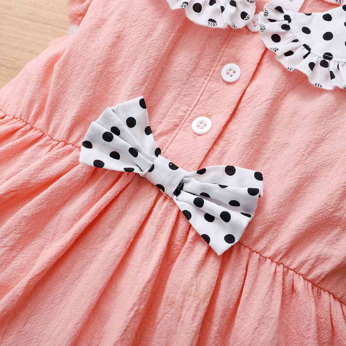 Polka Dot Bow Detail Dress