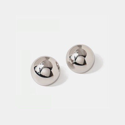 Hemispherical Stainless Steel Earrings