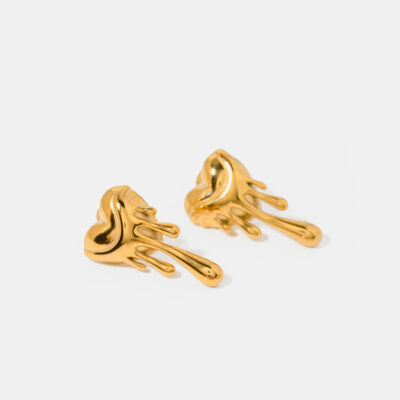 Heart Shape 18K Gold-Plated Earrings