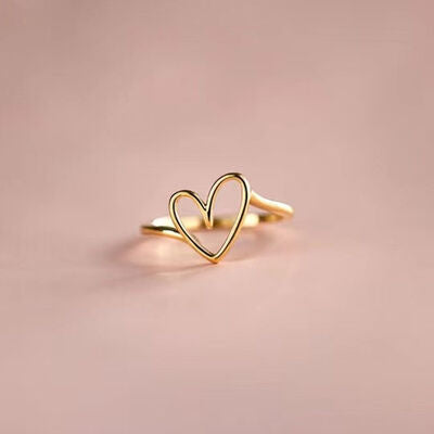 Heart Shape Irregular 925 Sterling Silver Ring